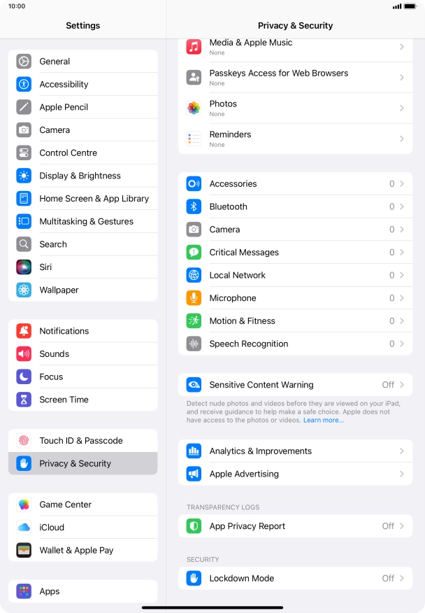 Press App Privacy Report.