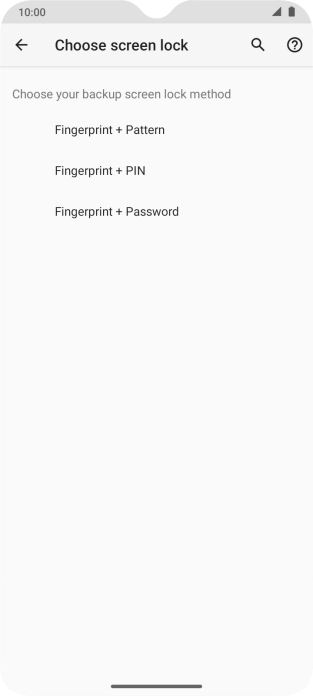 Press the required phone lock code and follow the instructions on the screen to create an additional phone lock code.