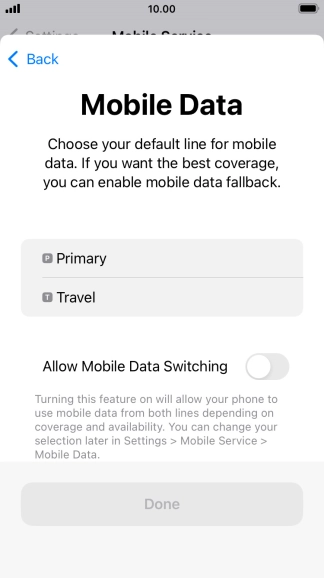 Press the required price plan.