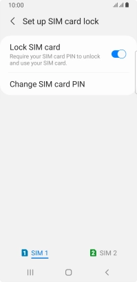 Press the required SIM.