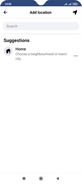 Press the search field and key in the required search word.