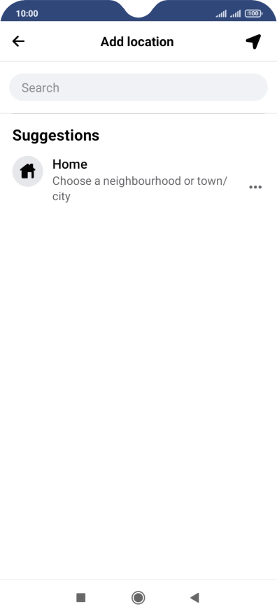 Press the search field and key in the required search word.