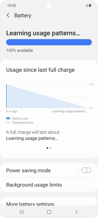 Press Power saving mode. Press Power saving mode.