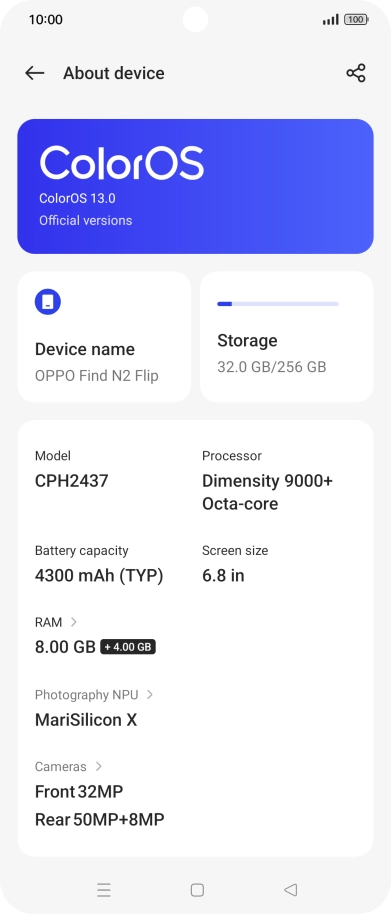 Press ColorOS. If a new software version is available, it's displayed. Follow the instructions on the screen to update the phone software. Press ColorOS. If a new software version is available, it's displayed. Follow the instructions on the screen to update the phone software.