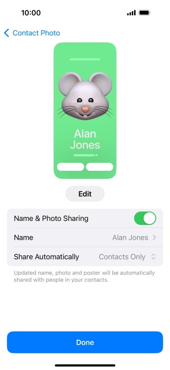 Press the indicator next to 