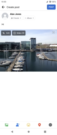 Write the required text and press POST. Write the required text and press POST.