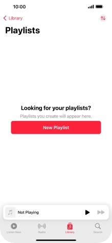 Press New Playlist. Press New Playlist.