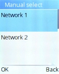 Select the required network. Select the required network.