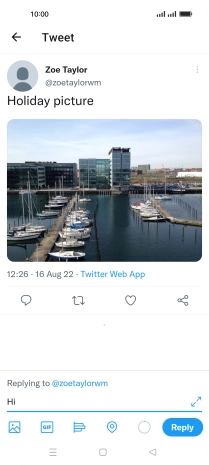 Write your reply and press Reply.