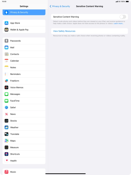 Press the indicator next to Press the indicator next to