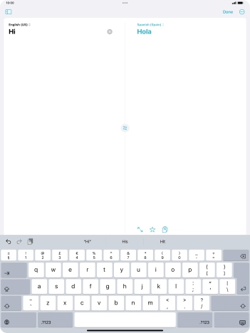 Press the enter icon.