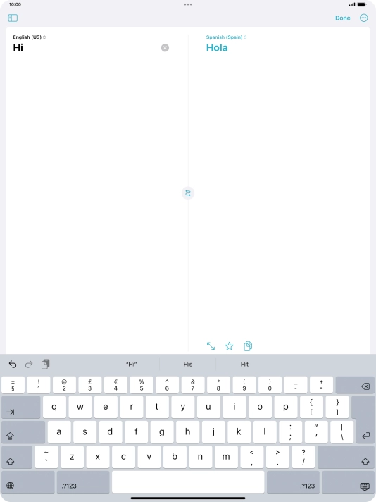 Press the enter icon.