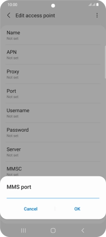Key in 8799 and press OK.