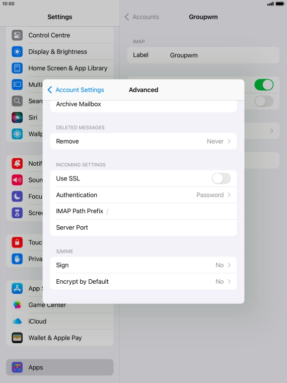 Press the indicator next to 