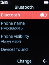 Select Bluetooth to turn Bluetooth on or off.