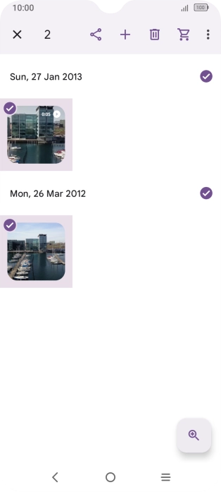Press the share icon.