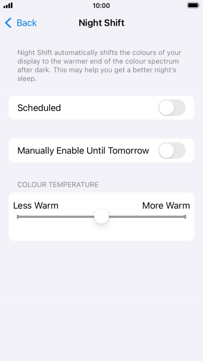 Press the indicator next to 