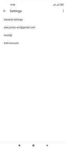 Press the required email account.