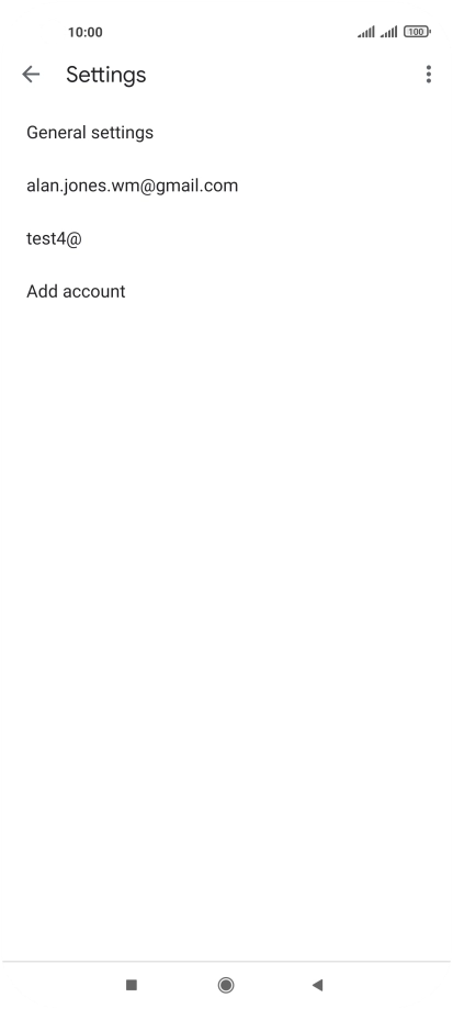 Press the required email account.