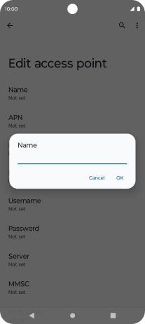 Key in Vodafone MMS and press OK.