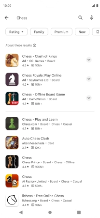 Press the required app.