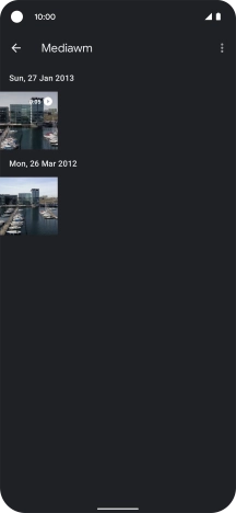 Press the required picture or video clip.