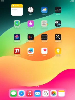 If you're using a Widget Stack: slide up or down on the stack to select the required widget.