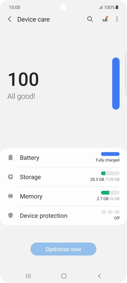 Press Battery.