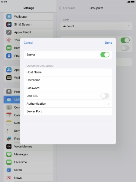 Press the indicator next to 