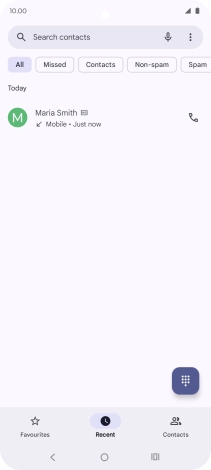 Press and hold the required contact.