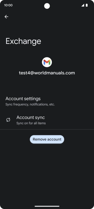 Press Remove account.