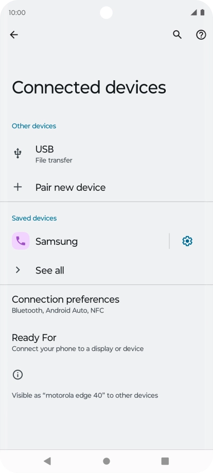 Press the Home key to return to the home screen.