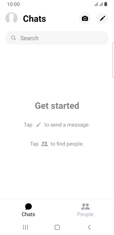 Press the new message icon.