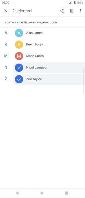 Press the menu icon.