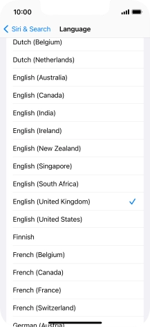 Press the required language.