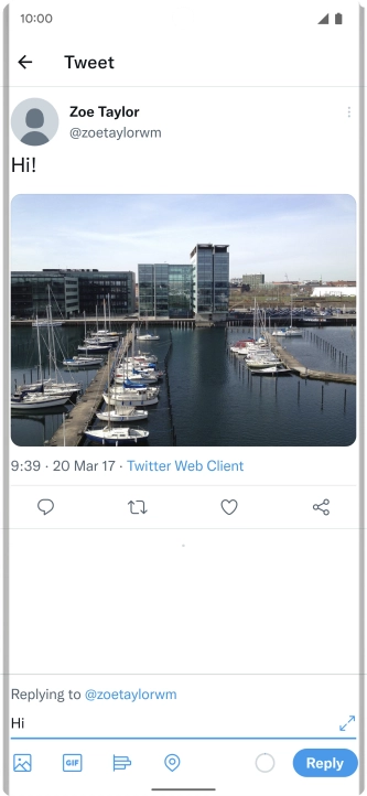 Write your reply and press Reply.