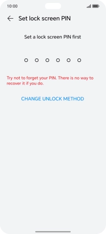 Press CHANGE UNLOCK METHOD.
