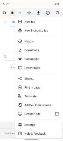 Press the star to add the bookmark.
