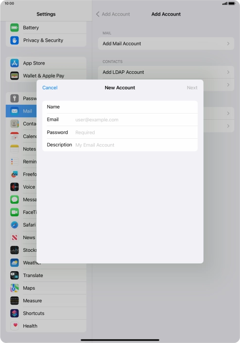 Press Email and key in your email address. Press Email and key in your email address.