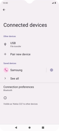 Press the Home key to return to the home screen.