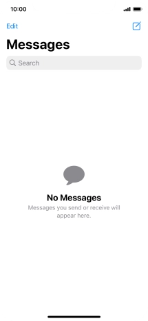 Press the new message icon. Press the new message icon.