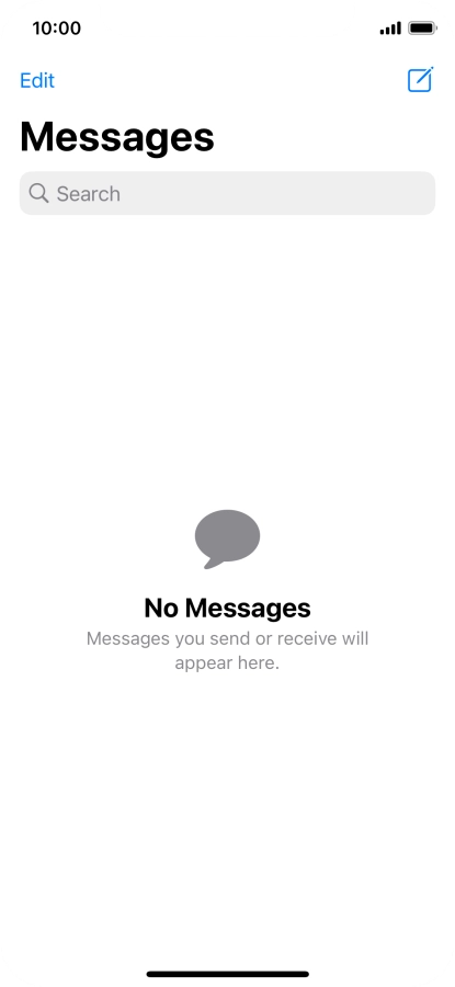 Press the new message icon. Press the new message icon.