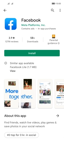 Press Install and follow the instructions on the screen to install the app.