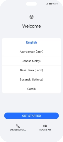 Press the required language.