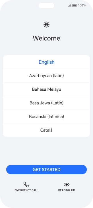 Press the required language.