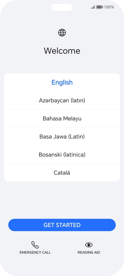 Press the required language.