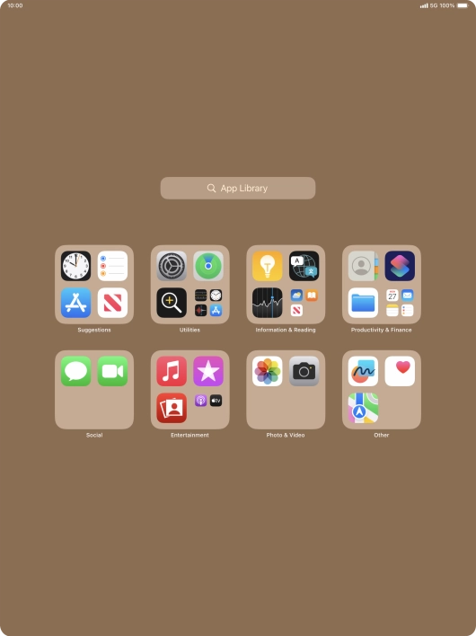 Press the required app.