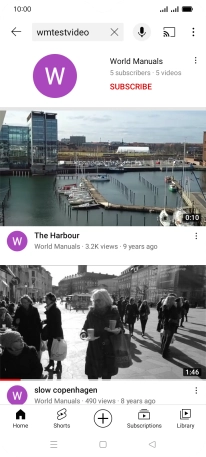 Press the required video clip.