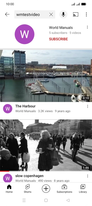 Press the required video clip.