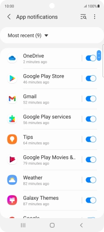 Press the drop down list.